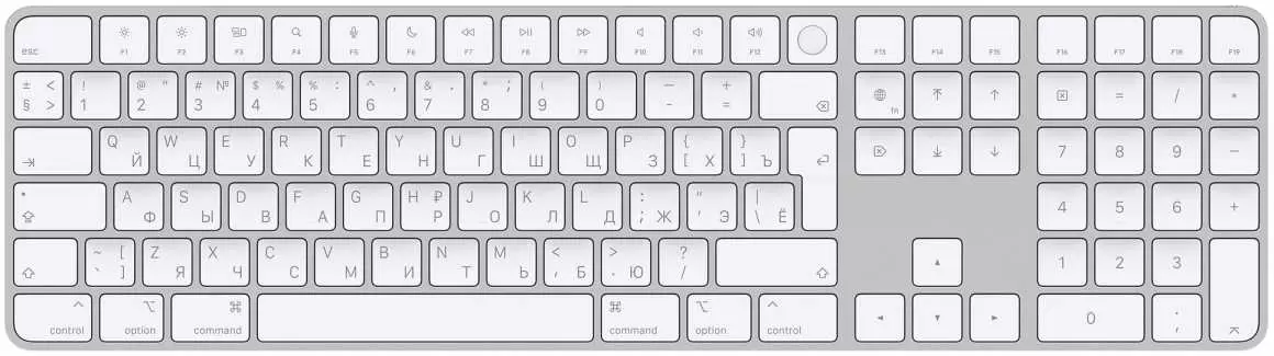 Клавиатура Apple Magic Keyboard с Touch ID и цифровой панелью для Mac с чипом Apple  (MK2C3RS/A)