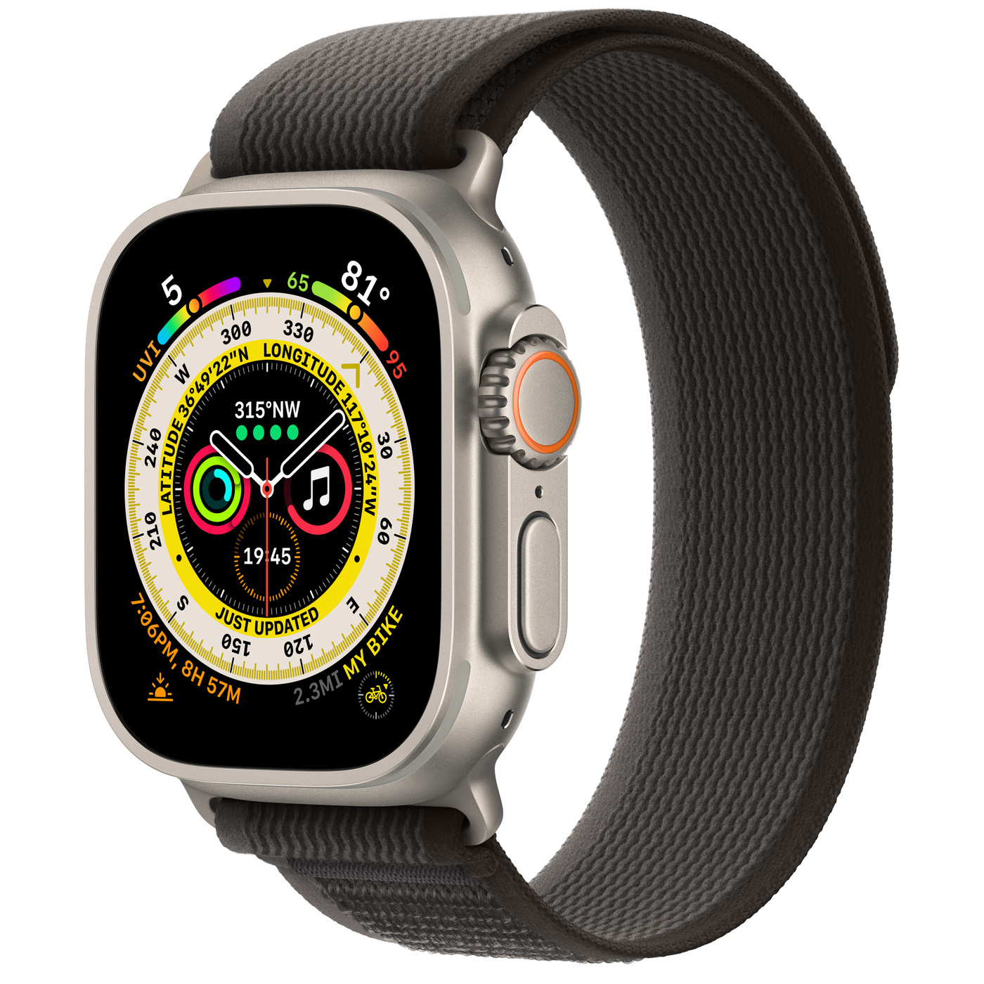 Apple Watch Ultra Black/Gray Trail Loop S/M